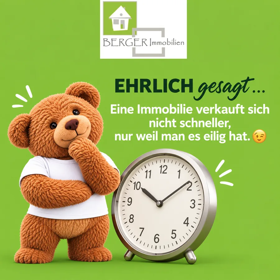 Grüne Bärenkachel zum Beitrag: Wie lange dauert eigentlich der Verkauf einer Immobilie?